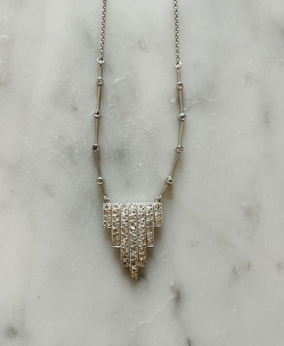 Collier Collier époque Art Déco, diamants 58 Facettes