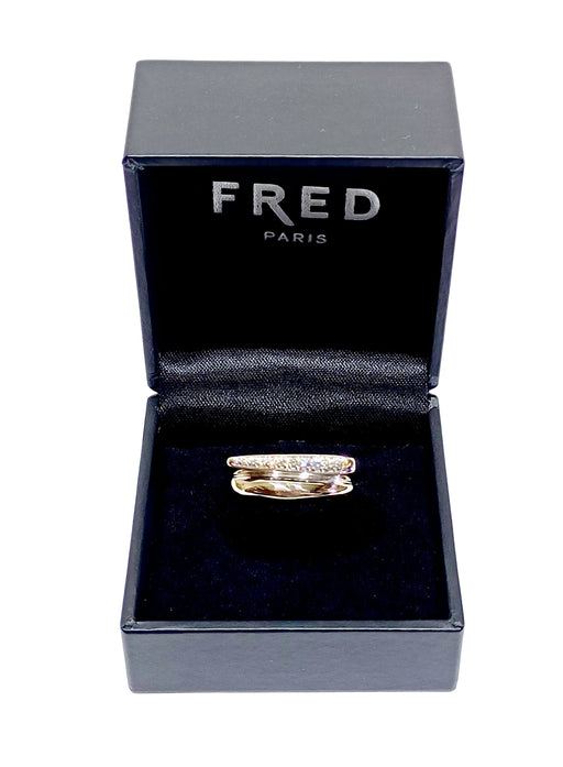 Bague 56 FRED - Bague Success or blanc et diamants 58 Facettes