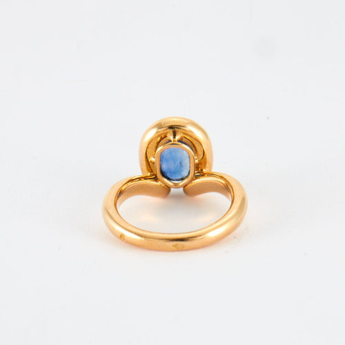 Bague 53 Bague de fiançailles or jaune et saphir Ceylan 58 Facettes 784