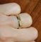 Bague 52 Alliance or jaune et diamants motifs triangles 58 Facettes 569.2