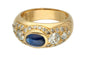 Bague 53 Bague ancienne en or jaune avec saphir et diamants, Pays-Bas. 58 Facettes 10019
