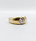 Bague 57.5 Bague jonc dôme en or 18k et diamant taille ancienne 1,10 carat 58 Facettes A06531