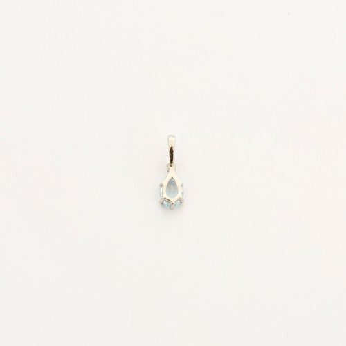 Pendentif Pendentif or blanc aigue marine diamant 58 Facettes LP939