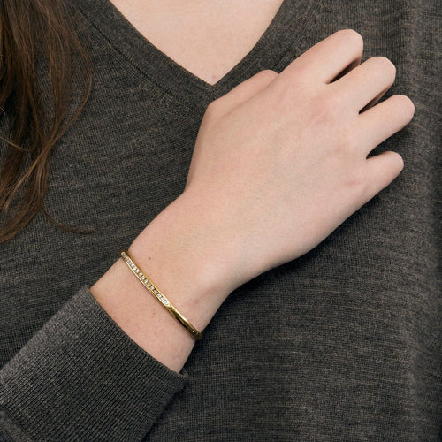 Bracelet Bracelet Rigide Rivière or jaune diamants 58 Facettes LP1054