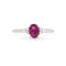 Bague Bague en or blanc avec rubis de 0,50 ct et diamants 58 Facettes 17745