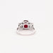 Bague 52 Bague style Art Déco or blanc, rubis et diamants 58 Facettes AB22