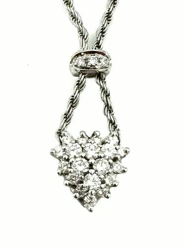 DAMIANI. Collier or blanc 18K et diamants