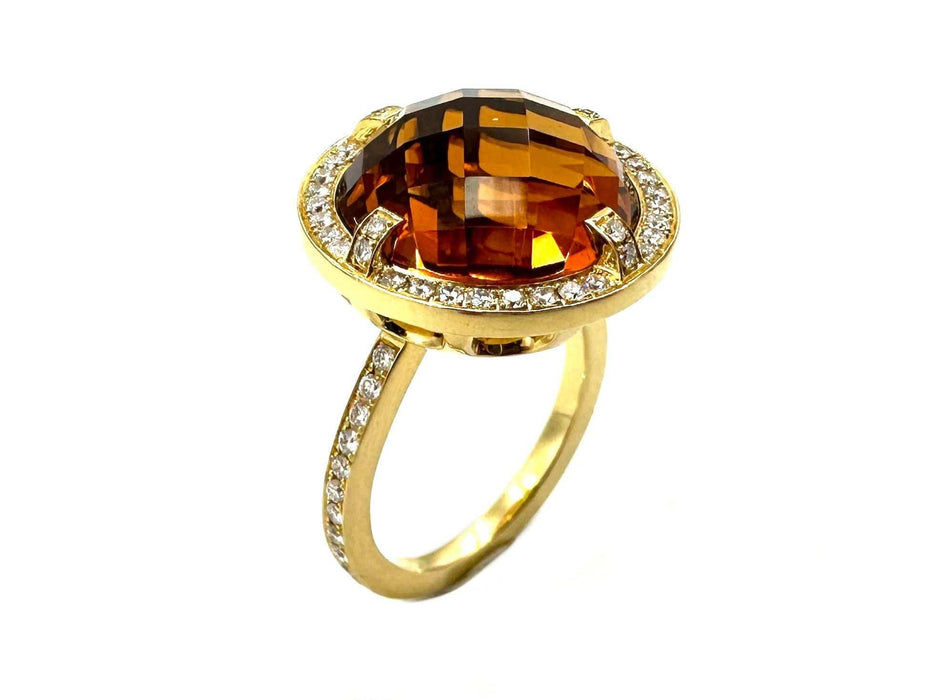 Bague 54 CHAUMET - Bague Attrape-moi si tu m'aimes citrine et diamants 58 Facettes