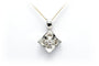Pendentif Pendentif contemporain en or blanc 18 carats serti de diamants 58 Facettes 22256