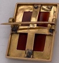 Broche Broche Or Jaune & Agate Camée Femme 58 Facettes