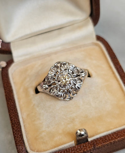 Bague 54 Bague Diamant Or blanc 58 Facettes 555