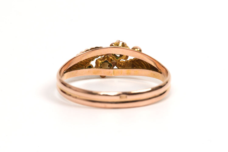 Bague 61 Bague Art Déco or jaune et perles 58 Facettes B468