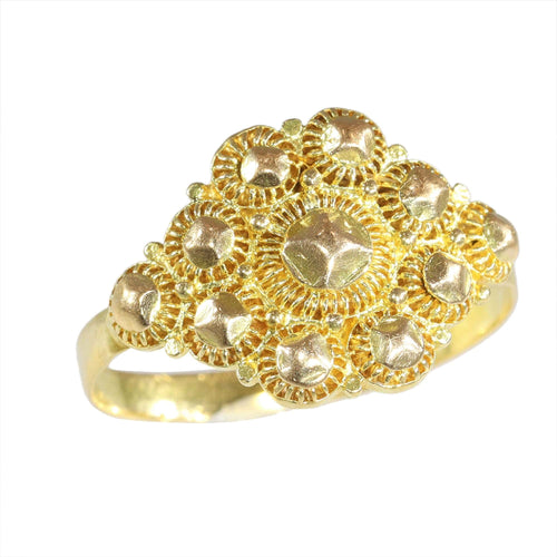 Bague 57 Élégance éternelle : l'anneau d'or historique de Hollande 58 Facettes 24043-0184