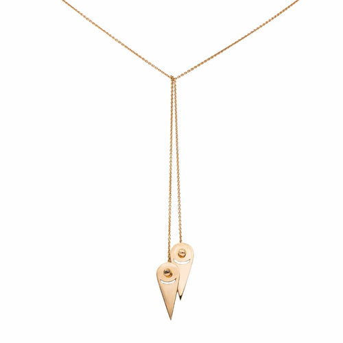 Collier Ginette NY Collier Négligé Mrs Joe Mini Lariat Or rose 58 Facettes 2678596CN