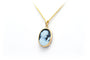 Pendentif Pendentif contemporain en or jaune 18 carats serti d'un camée agate 58 Facettes 22596