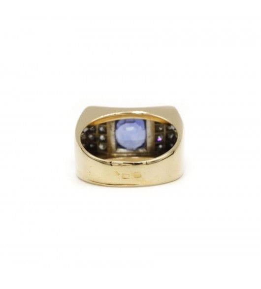 Bague 54 Bague or, saphir, diamants 58 Facettes 240031SP