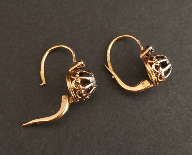 Boucles d'oreilles Dormeuses diamants 58 Facettes C14-08
