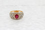 Bague 61 Bague large rubis diamants 58 Facettes 250220