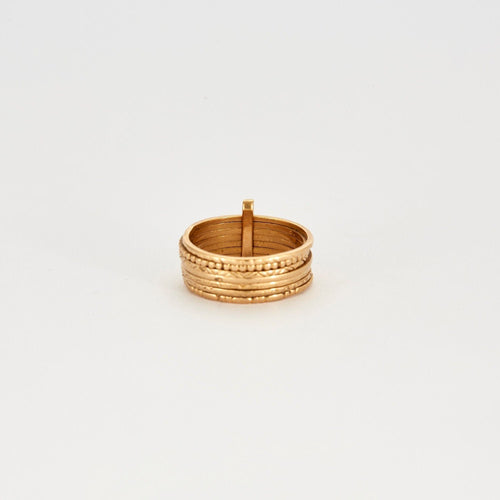 Bague Bague or jaune semainier 58 Facettes LP350