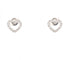 Boucles d'oreilles Boucles d'oreilles en or blanc en forme de cœur serties de diamants de 0,23 ct 58 Facettes 12506