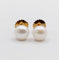 Boucles d'oreilles Puces d'oreilles or rose, perle de culture (circa 1900) 58 Facettes A05944