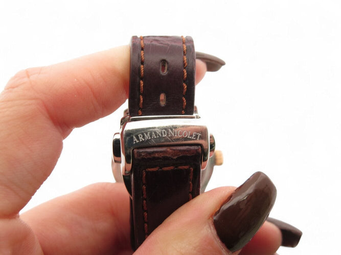 Montre montre ARMAND NICOLET ll9 8653a-an-p953mr8 34mm acier or rose 18k diamants 58 Facettes 270559