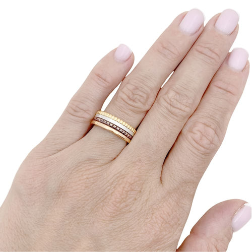 Bague 54 Bague Boucheron,"Quatre", en ors rose, blanc et jaune. 58 Facettes 33386