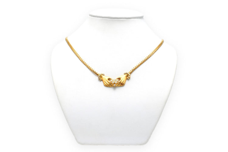 Collier Collier contemporain en or jaune 18 carats et diamants "taille" brillant (+-0.234ct) 58 Facettes 22733