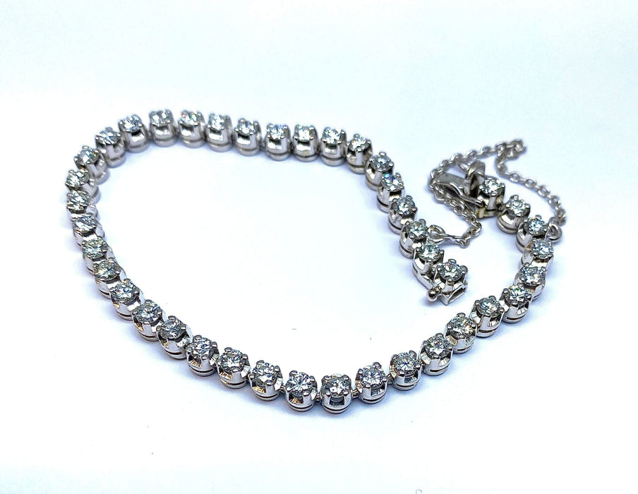 Bracelet Bracelet ligne or blanc serti de 41 diamants 4,10 carats 58 Facettes 421