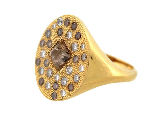 Bague 52 bague DE BEERS talisman t52 or jaune 18k 31 diamants 1.19ct 58 Facettes 268631