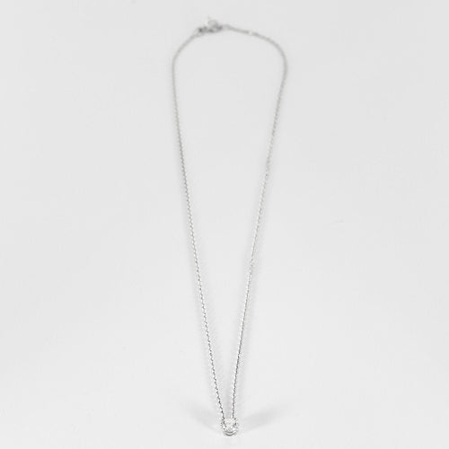 Collier Collier solitaire en or gris et diamant 58 Facettes B250691