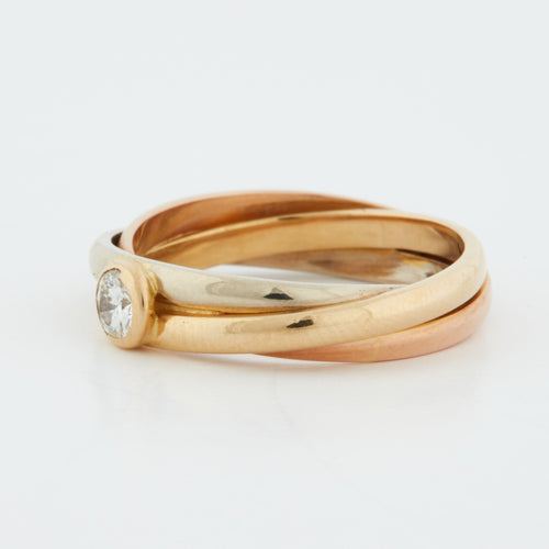 Bague 51 BAGUE 3 OR 18 CARATS 58 Facettes REF 4046/18