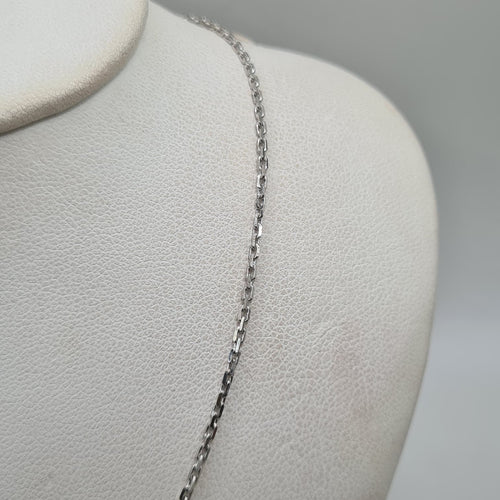 Collier Chaine or blanc 18 carats 58 Facettes