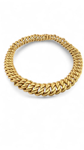 Collier Collier maille américaine en or jaune 18 carats 58 Facettes