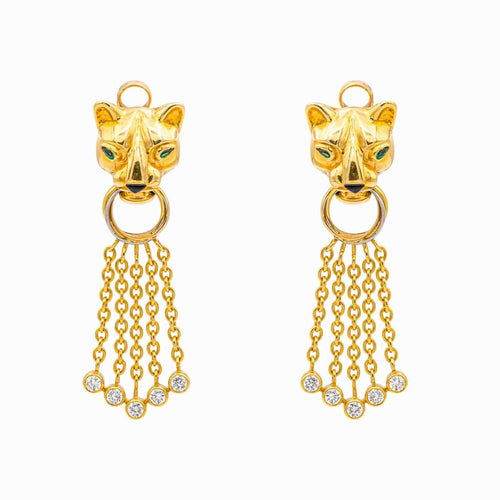 Boucles d'oreilles Cartier Boucles d'oreilles  Panthère Or jaune Diamant, Emeraude 58 Facettes 4364140RV