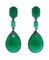 Boucles d'oreilles Boucles D'oreilles Chandelier Or Noir, Agate Verte Et Émeraude 58 Facettes