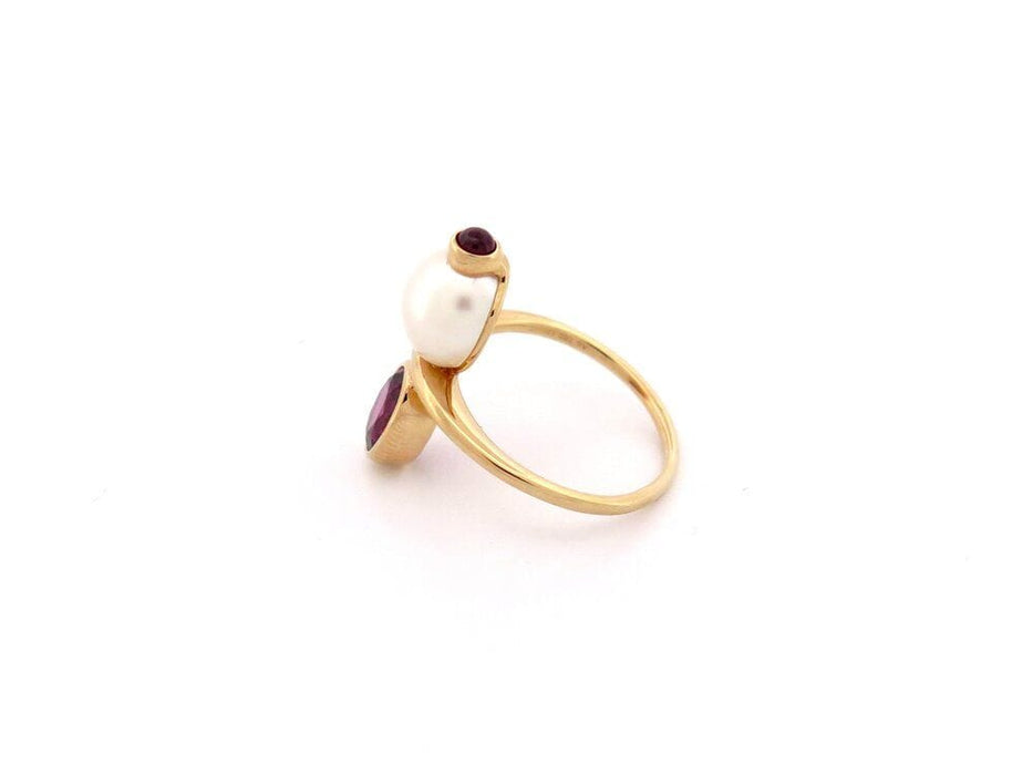 Bague 49 bague POIRAY perles precieuses 49 grenat or jaune 18k 58 Facettes 265327