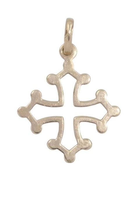 Pendentif Croix occitane or jaune 58 Facettes 090691