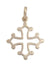 Pendentif Croix occitane or jaune 58 Facettes 090691