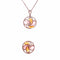 Collier Bague + collier en or rose 18 carats , pierres de lune et diamants 58 Facettes