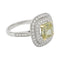 Bague 55 Bague or blanc, diamants et d'un diamant jaune de 2 carats 58 Facettes 31972