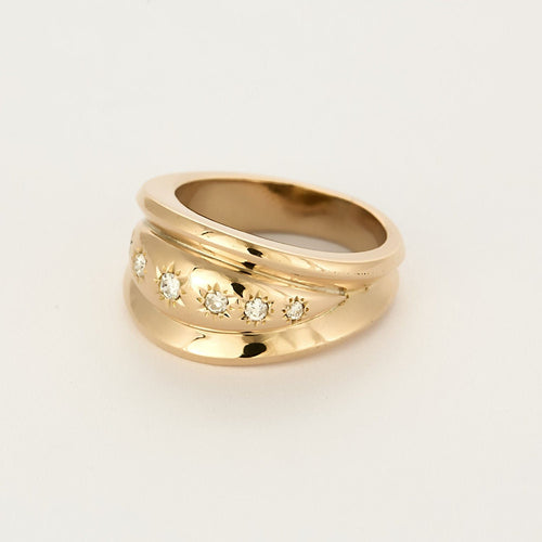 Bague 54,5 Bague en Or rose et diamants 58 Facettes MON0828X3