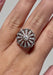 Bague 53.5 Art Déco style bombe ring platinum with diamonds. 58 Facettes