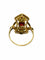 Bague ancienne or jaune grenats et diamants