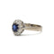 Bague 51 Bague entourage or 750 diamants et saphir 0.93 carats 58 Facettes 1301
