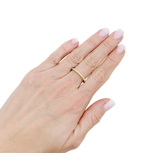 Bague 58 Alliance Tiffany&Co, "Soleste", or jaune, diamants. 58 Facettes 34023