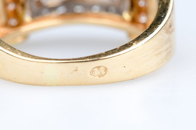 Bague 52 Bague en or jaune sertie d’un saphir et de diamants 0.59 ct – design géométrique Art Déco 58 Facettes BGS41941-107