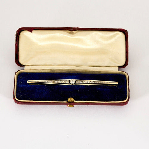 Broche Broche de style art déco en Or blanc 18k Diamant 58 Facettes 250293