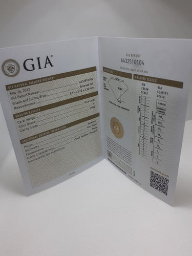 Gemstone DIAMANT TAILLE EMERAUDE 0.46ct 58 Facettes