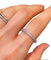 Bague 55 Bague Alliance Américaine, en platine et diamants 58 Facettes